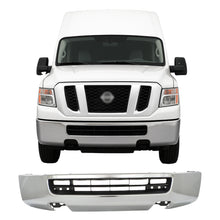 Load image into Gallery viewer, 2012–2021 Nissan NV1500 NV2500 NV3500 SV Front Bumper Chrome Steel | OEM Fit