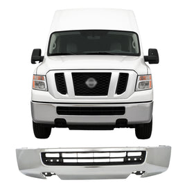 2012–2021 Nissan NV1500 NV2500 NV3500 SV Front Bumper Chrome Steel | OEM Fit