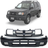 2000-2001 Nissan Xterra SE XE Front Bumper Face Bar & Grille Assembly Kit | OEM Fit