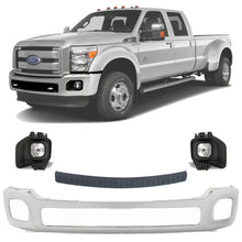 Load image into Gallery viewer, Front Bumper Chrome &amp; Fog Lights Kit For 2011-2016 Ford F-250 F-350 F-450 Super Duty