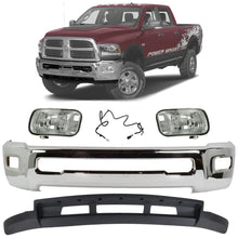 Load image into Gallery viewer, Front Bumper Chrome &amp; Valance &amp; Fog Lights Kit For 2013-2018 Ram 2500 3500