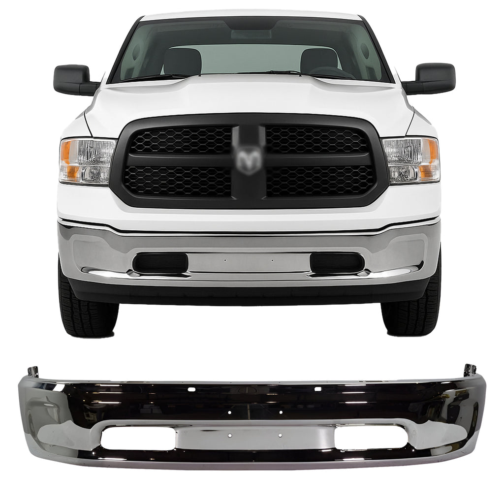 2013–2023 Ram 1500 Ram 1500 Classic Front Bumper Chrome Steel | OEM Fit