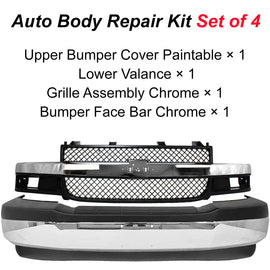 2003-2017 Chevy Express GMC Savana Front Bumper Chrome & Grille Assembly Kit | OEM Fit
