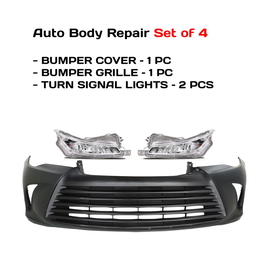 2015-2017 Toyota Camry Front Bumper Cover Primed & Turn Signal Lights Kit | OEM Fit