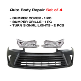2015-2017 Toyota Camry Front Bumper Cover Primed & Turn Signal Lights Kit | OEM Fit
