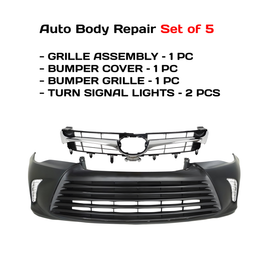2015-2017 Toyota Camry Front Bumper Cover Primed & Grille Assembly Kit | OEM Fit
