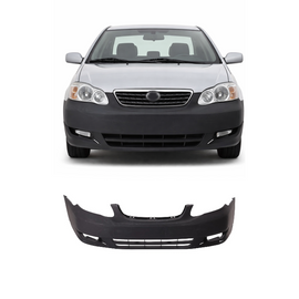 2003–2004 Toyota Corolla Front Bumper Cover with Fog Light Holes | OEM Fit