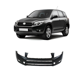 2006–2008 Toyota RAV4 Front Bumper Cover w/ Fog Light Holes Plastic Primed | OEM Fit