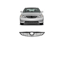 2005–2006 Toyota Camry Grille Chrome Shell w/ Silver Insert Plastic | OEM Fit
