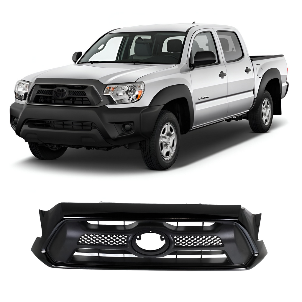 2012–2015 Toyota Tacoma Front Grille Black Plastic | OEM Fit