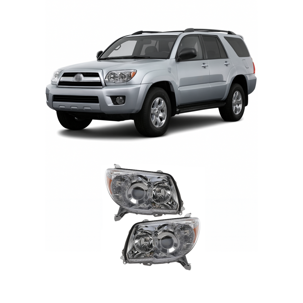2006–2009 Toyota 4Runner Headlight Set Left and Right Side | OEM Fit