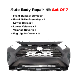 2019-2021 Toyota RAV4 Front Bumper Cover Fascia Primed & Grille Assembly Kit | OEM Fit