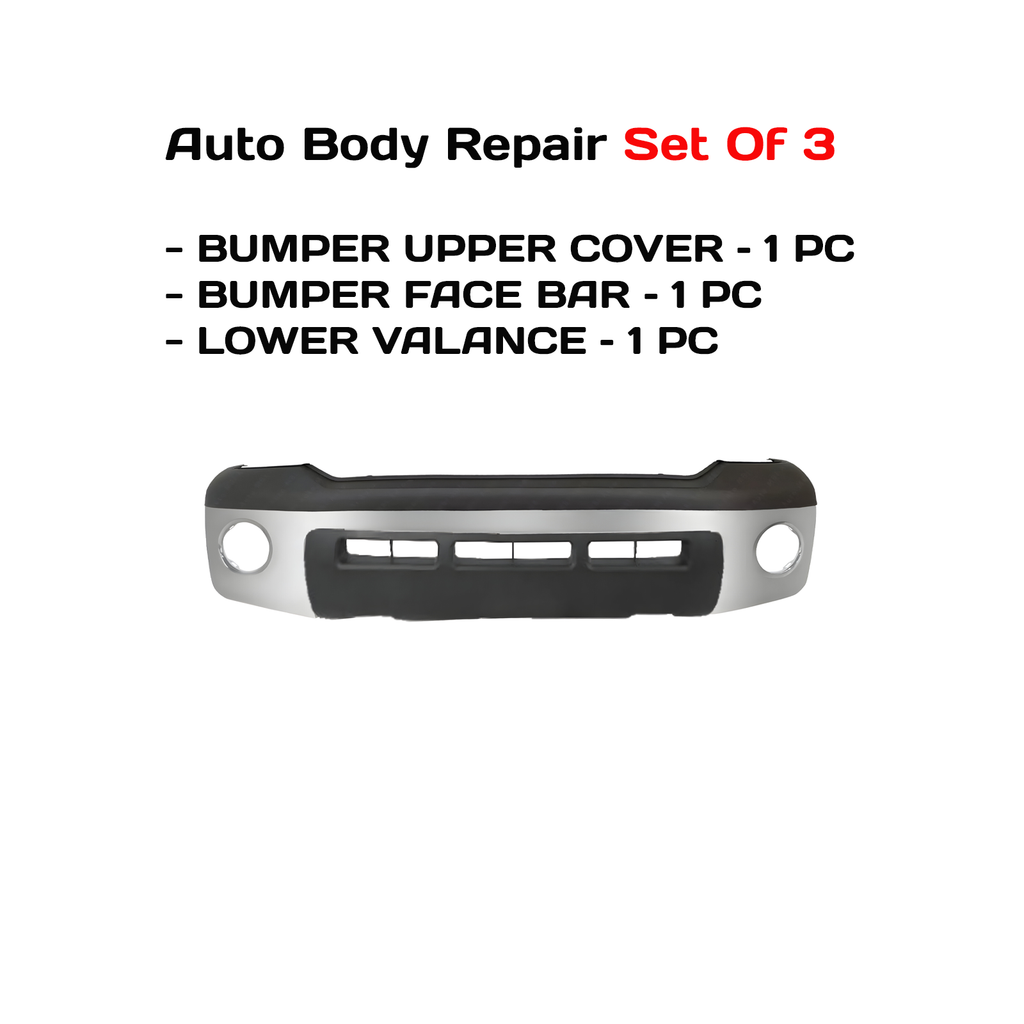 2007-2009 Toyota Tundra Front Bumper Chrome Steel & Valance Textured Kit | OEM Fit