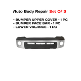 2007-2009 Toyota Tundra Front Bumper Chrome Steel & Valance Textured Kit | OEM Fit