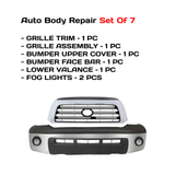 2007-2009 Toyota Tundra Front Bumper Chrome Steel & Grille Assembly Kit | OEM Fit