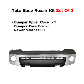 2010-2013 Toyota Tundra Front Bumper Chrome Steel & Valance Textured Kit | OEM Fit