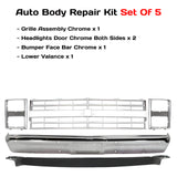 1985-1988 Chevrolet C/K-Series Front Bumper Chrome & Grille Assembly Kit | OEM Fit