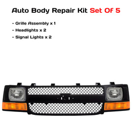 2003-2017 Chevrolet Express 1500 2500 3500 4500 Front Grille Assembly & Headlight Kit | OEM Fit
