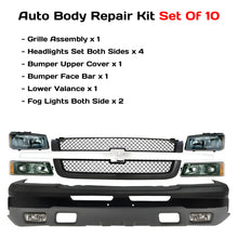 Load image into Gallery viewer, Front Bumper Primed &amp; Fog Lights Assembly Kit For 2003-2007 Chevrolet Silverado 1500