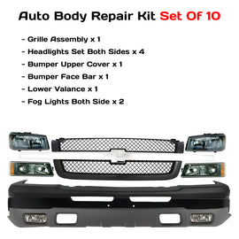 2003-2007 Chevrolet Silverado 1500 Front Bumper Primed & Fog Lights Assembly Kit | OEM Fit