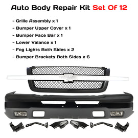 2003-2007 Chevrolet Silverado 1500 Front Bumper Paintable & Bumper Brackets Kit | OEM Fit