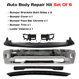 2009-2010 Dodge Ram 1500 & 2011-2012 Ram 1500 Front Bumper Chrome & Bumper Brackets Kit  | OEM Fit