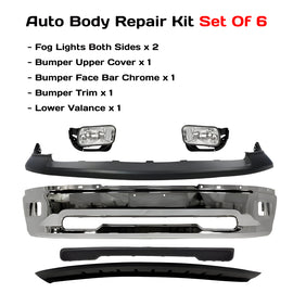 2009-2010 Dodge Ram 1500 & 2011-2012 Ram 1500 Front Bumper Chrome & Fog Lights Kit  | OEM Fit