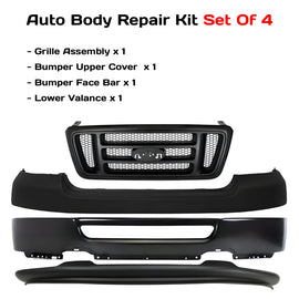 2006-2008 Ford F-150 Truck Front Bumper Paint to Match & Grille Assembly Kit | OEM Fit