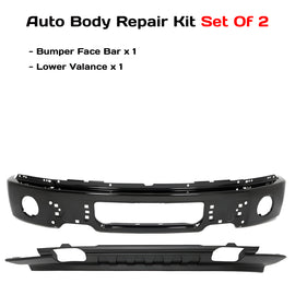 2009-2014 Ford F-150 Front Bumper Primed Steel & Lower Valance Textured Kit | OEM Fit