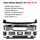 Replacement 8 PCs Kit for 2009–2014 Ford F-150, Front Bumper Chrome Steel & Fog Lights Assembly Kit | OEM Fit