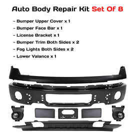 2009-2014 Ford F-150 Front Bumper Paintable Steel & Fog Lights Assembly Kit | OEM Fit