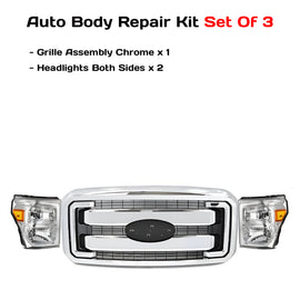 2011-2016 Ford F-250 Super Duty and 350 Front Grille Assembly & Headlights Assembly Kit | OEM Fit