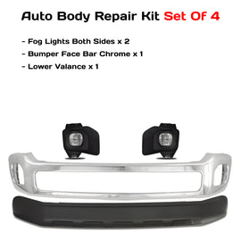 2011-2016 Ford F-250 Super Duty and 350 Front Bumper Chrome & Fog Lights Kit  | OEM Fit