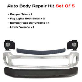 2011-2016 Ford F-250 Super Duty and 350 Front Bumper Chrome & Fog Lights Kit | OEM Fit