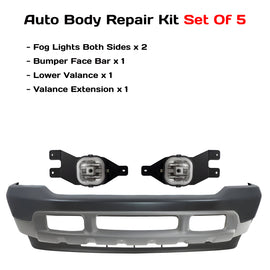 1999-2004 Ford F-250 Super Duty and 350 Front Bumper Primed & Fog Lights Kit | OEM Fit