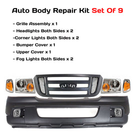 2006-2007 Ford Ranger Front Bumper Cover Paintable with Grille Assembly Kit | OEM Fit