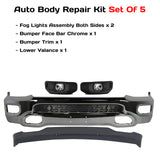 2019-2024 RAM 1500 Front Bumper Face Bar Chrome & Fog Lights Assembly Kit | OEM Fit