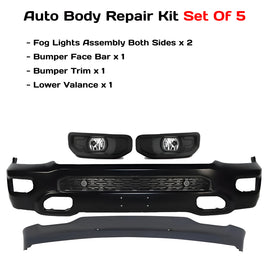 2019-2024 Ram 1500 Front Bumper Face Bar Primed & Fog Lights Assembly Kit | OEM Fit