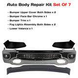 2019-2024 RAM 1500 Front Bumper Face Bar Chrome & Valance Textured Kit | OEM Fit