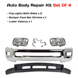 2013-2018 Ram 2500 3500 Front Bumper Chrome & Valance & Fog Lights Kit | OEM Fit