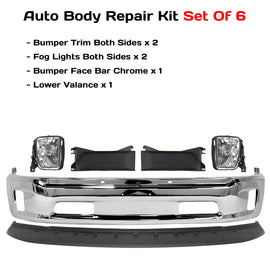 2013-2018 Ram 1500 & 2019-2022 Ram 1500 Classic Front Bumper Chrome & Valance Textured Kit  | OEM Fit