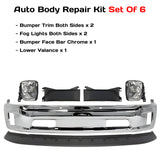 2013-2018 Ram 1500 & 2019-2022 Ram 1500 Classic Front Bumper Chrome & Valance Textured Kit  | OEM Fit
