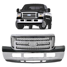Load image into Gallery viewer, 2005-2007 Ford F-250 F-350 Super Duty Front Bumper Grille &amp; Brackets Kit | OEM Fit