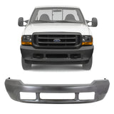 Front Bumper Gray Steel 1999-2004 Ford F-250 F-350 F-450 F-550 Super Duty