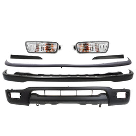 2001-2004 Toyota Tacoma Front Bumper Primed Steel & Turn Signal Lights Kit | OEM Fit
