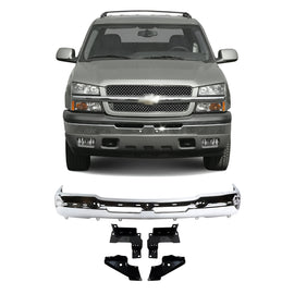 Front Bumper Chrome Steel 2002-2006 Chevrolet Silverado 1500 Avalanche 1500