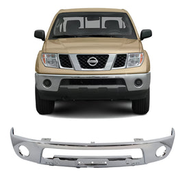 Front Bumper Chrome Steel 2005-2017 Nissan Frontier