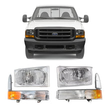 Load image into Gallery viewer, Front Headlight Kit with Corner Lights For 1999-2004 Ford F-250 Super Duty