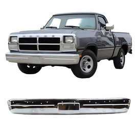 1991–1993 Dodge D150/D250/D350 & W150/W250 Front Bumper Chrome Steel | OEM Fit