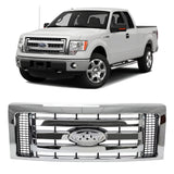 Front Grille Assembly Chrome Plastic For 2009-2014 Ford F-150